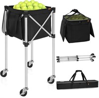 180 Ball Holder Tennis Hopper Cart  Black