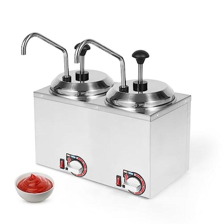 Restlrious 2x2.6 QT Tank Hot Fudge Dispenser with