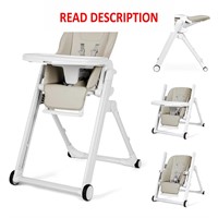 Foldable Highchair 8 Height Options  B-Khaki**