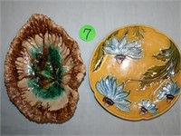 2 Majolica Plates