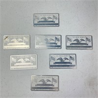 Metal Silver Tone Social Security Cards (Lot of 7)