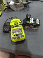 Ryobi 18v 4 ah battery and charger