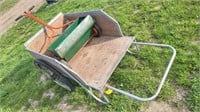 Hand Cart w/ Scotts fertilizer spreader
