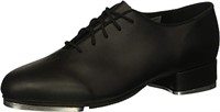 Leo Women's Jazz Tap Dance Shoe, Black, 9 Medium U