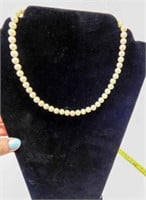 Vintage Faux Pearl Necklace