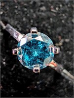 $4905 14K  2.22G, Blue Diamond 0.95Ct Ring