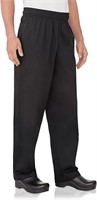 Chef Works mens essential baggy chefs pants, Black
