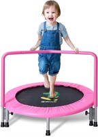 BCAN 36'' Toddler Trampoline with Handle  Pink