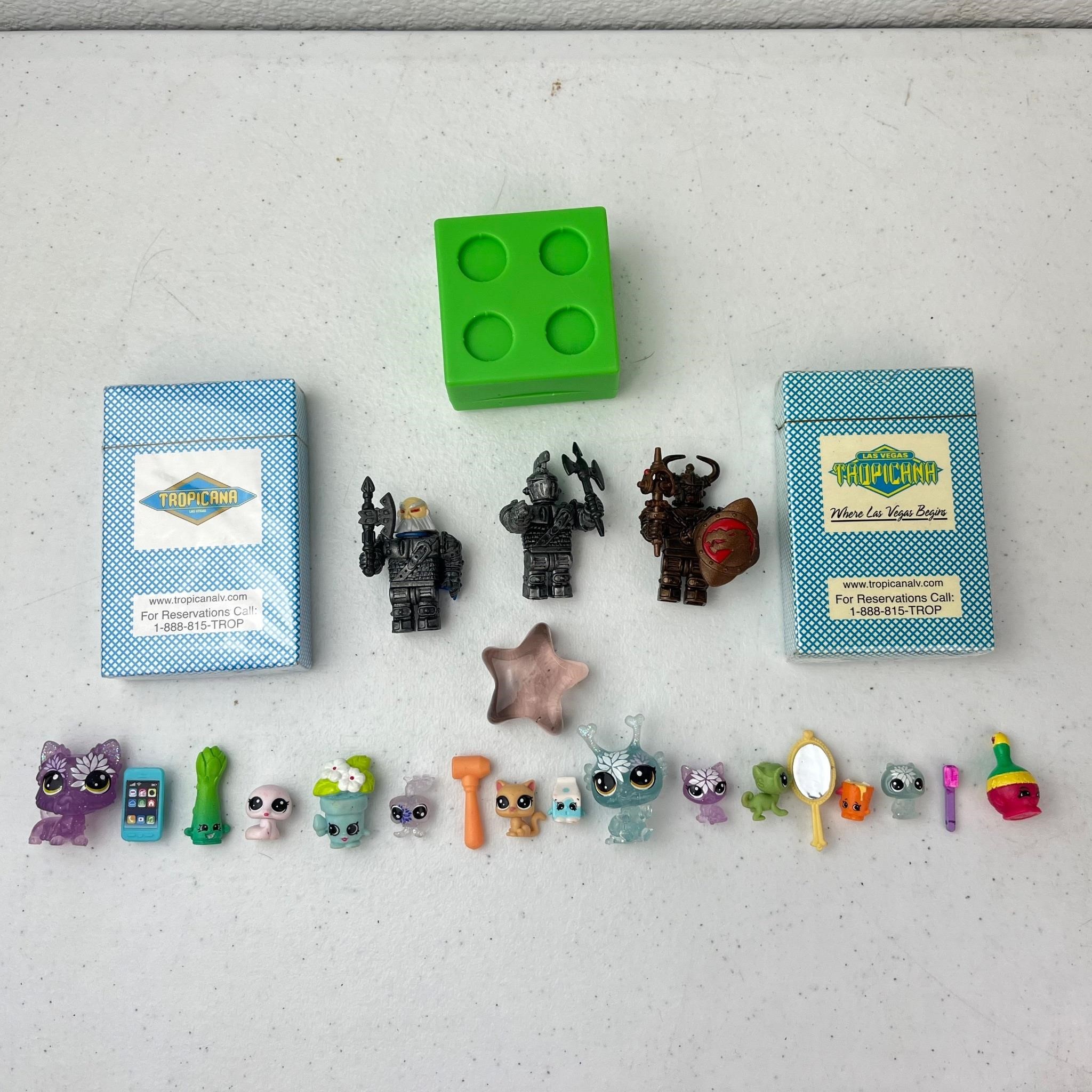 Assorted Small Toys and NEW Playing Cards