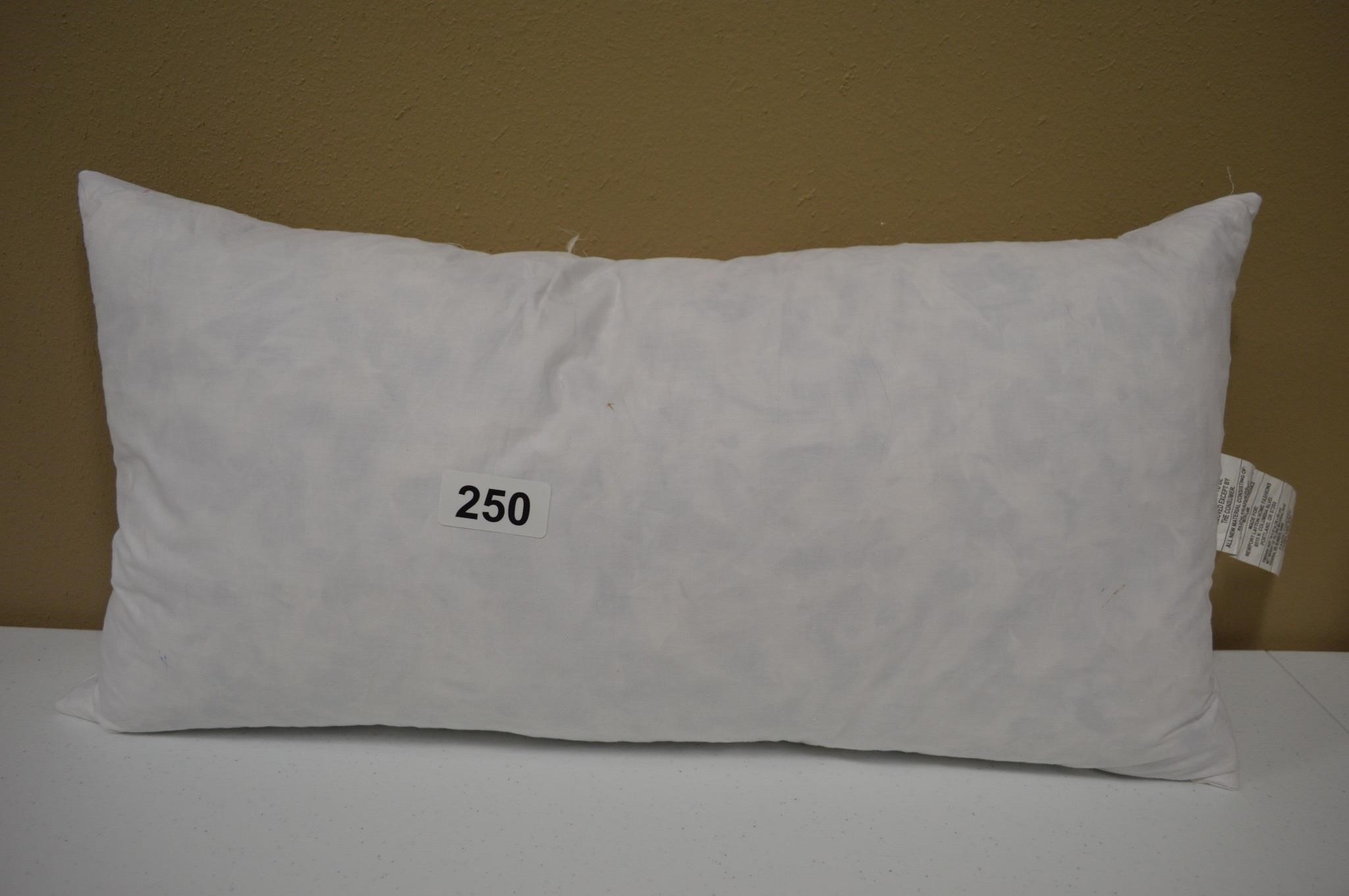 rectangle down feather pillow 24” x 14” - clean