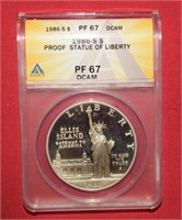 1986-S Statue of Liberty Proof Dollar  PF67  DCAM