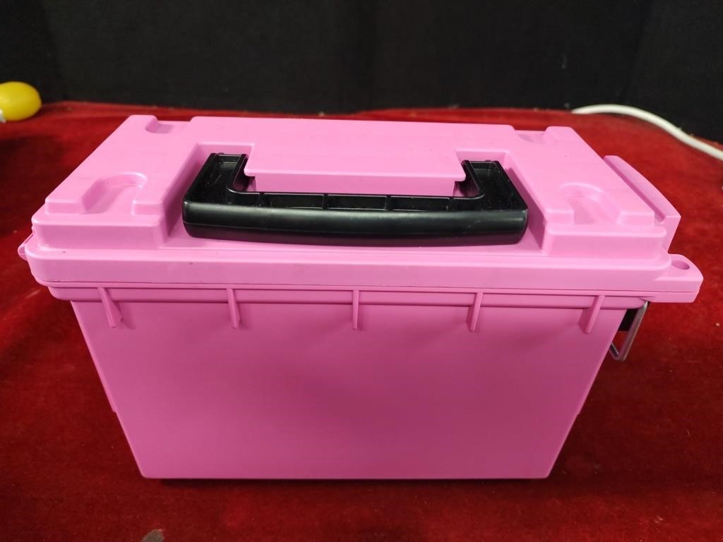 Pink Sheffield Ammo Box 10x5x7" New