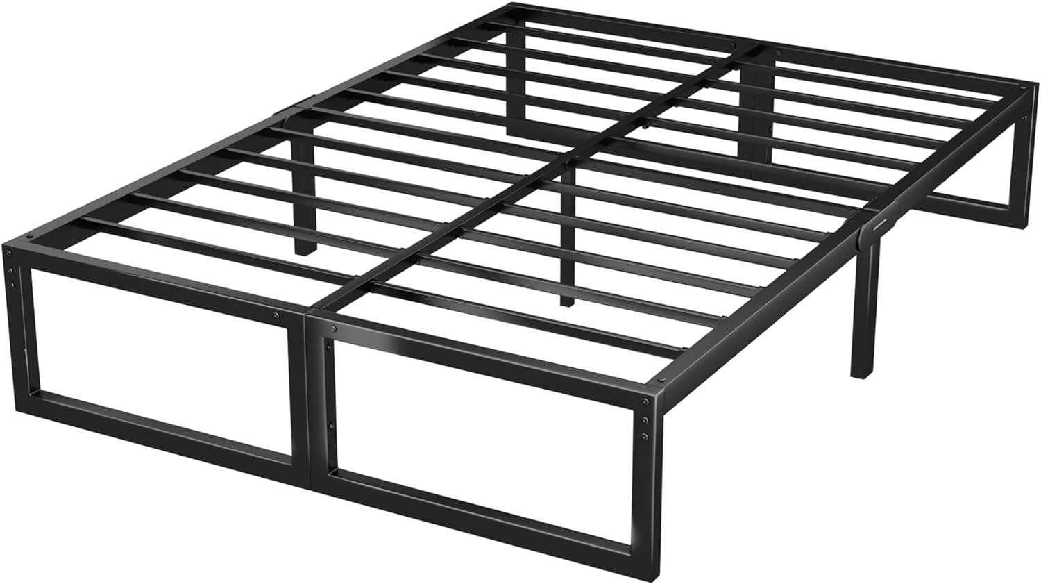 OLALITA Bed Frame  Queen  14in Industrial