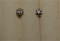 12K Gold and Diamond Earrings-Not Matching
