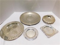 5 Serving Plates, Some have markings