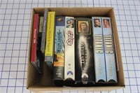 BOX OF VHS TAPES, ETC.