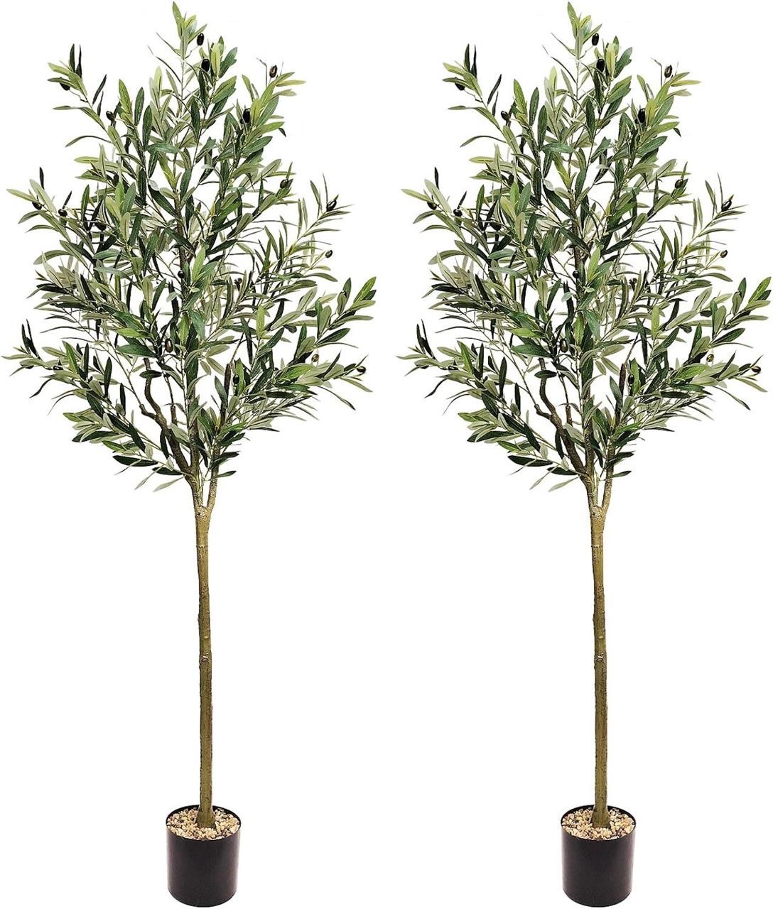 laverntard Artificial Olive Tree 2pk 6ft