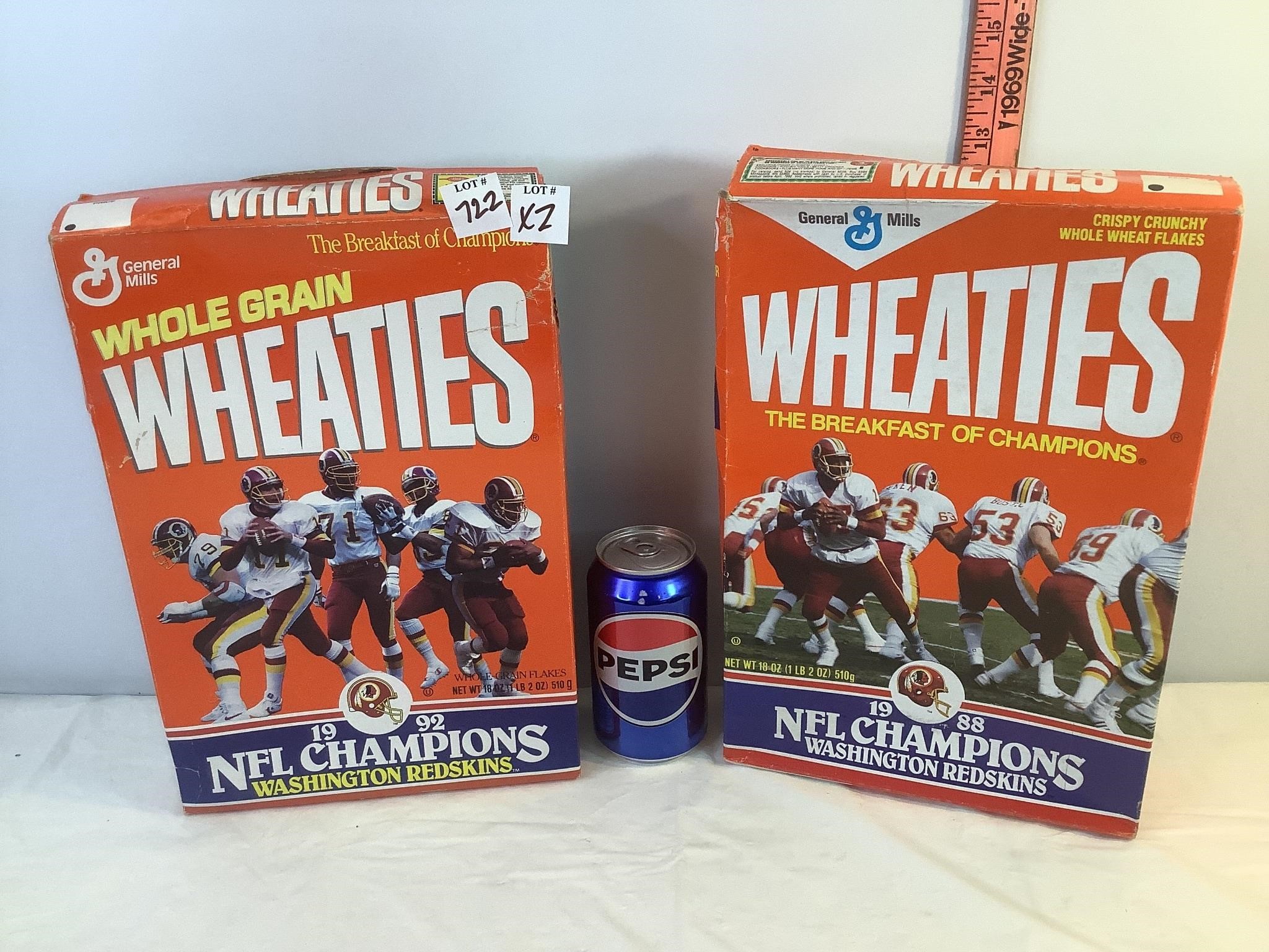 Empty Redskins Wheaties Boxes