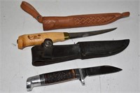 Western Boning, J. Marttini Fillet Knives w/Sheath