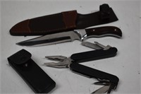 Multi-tool & Hunting Knife w/Sheath 440SS