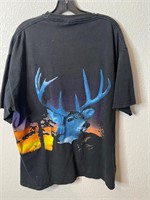 Vintage Wild Side Big Print Deer Shirt