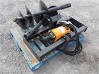 Unused Wolverine Skid Steer Auger Drive w/ 2 Bits