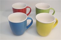 4 COLOURFUL CANVAS COLLECTION MUGS