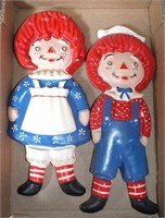 RAGGEDY ANN AND ANDY WALL PLAQUES