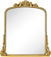 Antiqued Gold Mirror  30x34''  Baroque Style
