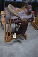 Western Saddle and Stand, Rope