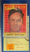NELLIE FOX 1958 TOPPS BASEBALL CARD