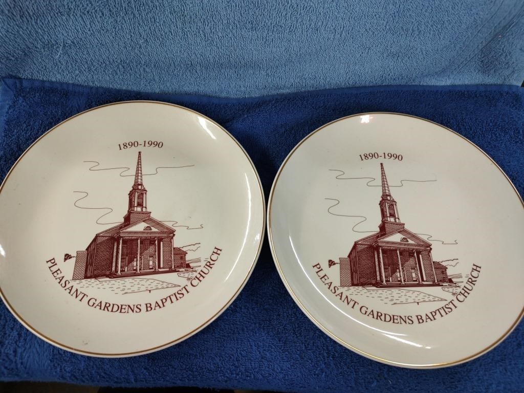 2 Pleasant Gardens Baptist Church Plates -