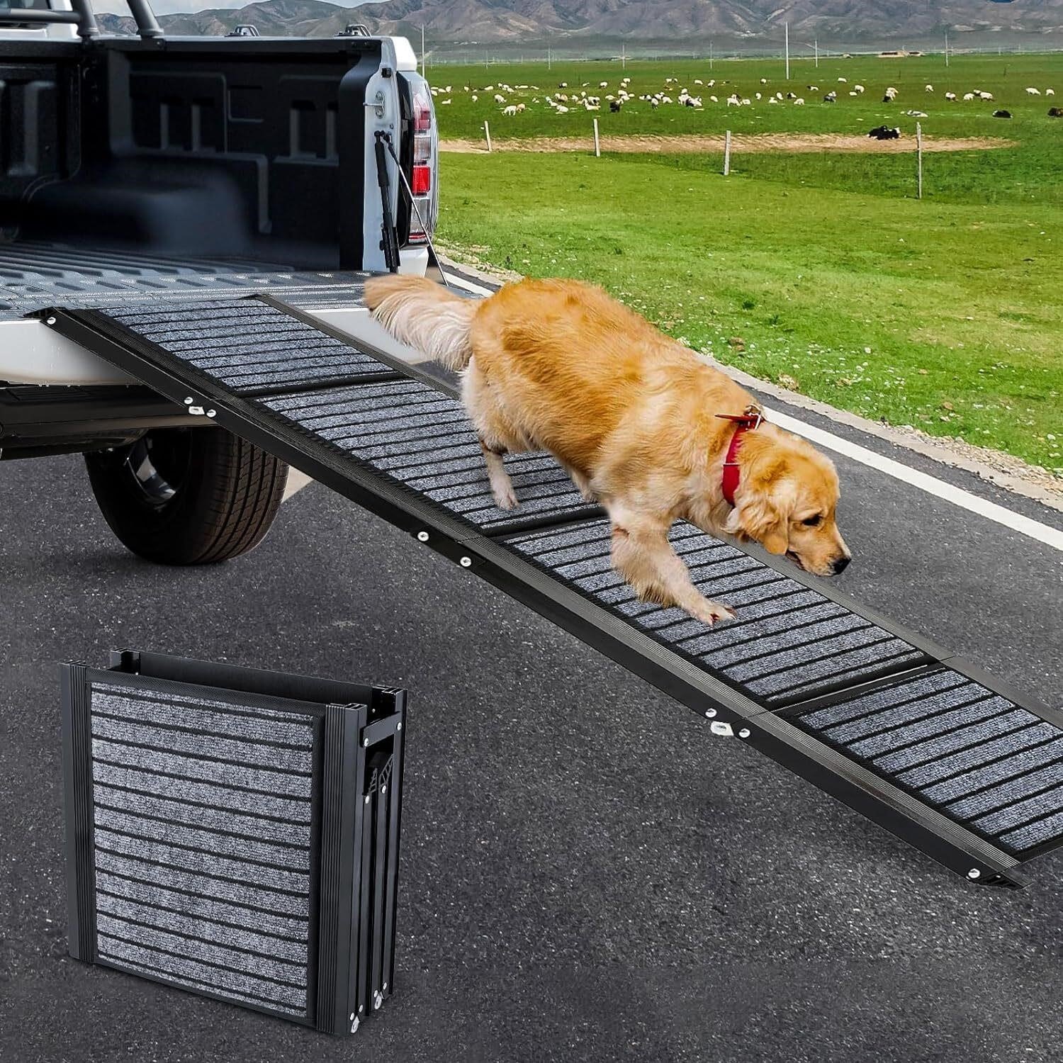 Foldable Dog Car Ramp  Non-Slip  71L x 17W