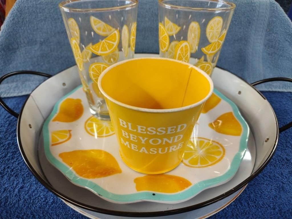 Lemonade Tray Set - 12"