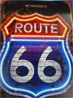 Route 66 Metal Sign -8" x 12"