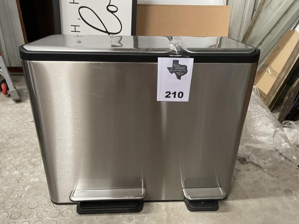 Stainless Steel Double Trash Receptacle