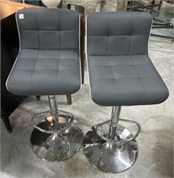 Modern Gray/White Adjustable Barstools