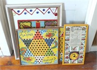 CHINESE CHECKER BOARDS & MORE FRAMED GAME ITEMS