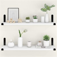 White Floating Shelves  Wall Mount  22.8in