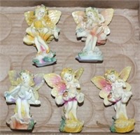 5 FAIRY FIGURINES