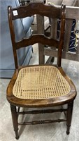 Vintage Wooden Chair with Cane Seat