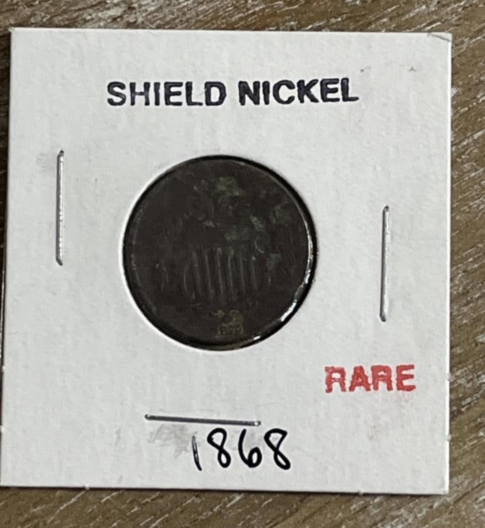 1868 Rare Shield Nickel