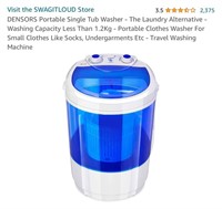 New condition DENSORS Portable Single Tub Washer