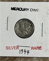 1944 Rare Silver Mercury Dime
