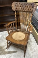 Wooden Carved Back Rocking Chair
Needs some TLC,