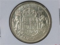 1951 Canadian Silver 50 cent