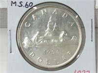 1954 (ms60) Canadian Silver dollar