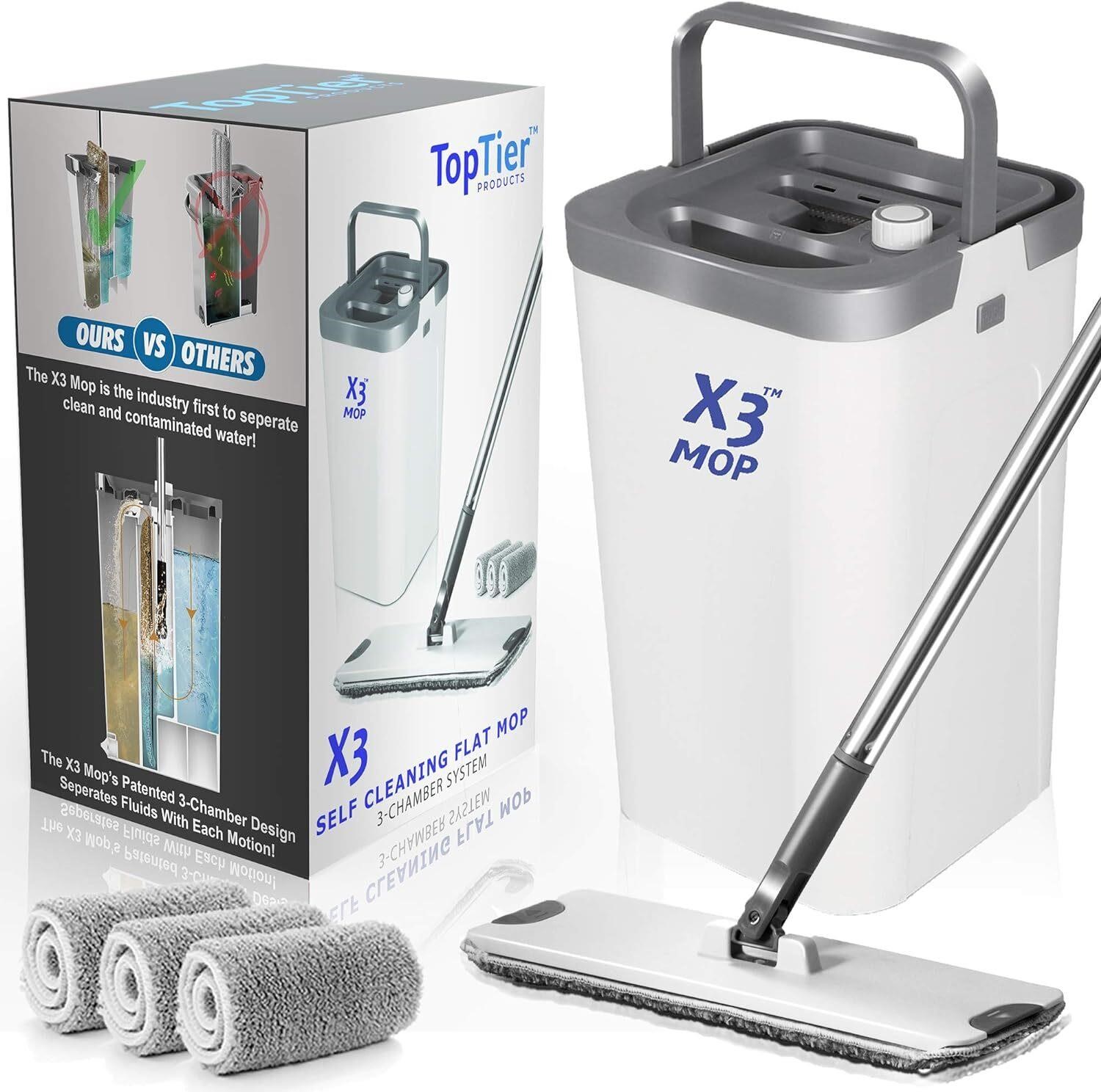 X3 Mop 3-Chamber  Home Floor Cleaning Set