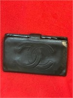 Vintage Chanel Black lambskin wallet