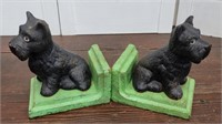 Pair cast iron Scottie dog bookends / doorstops
